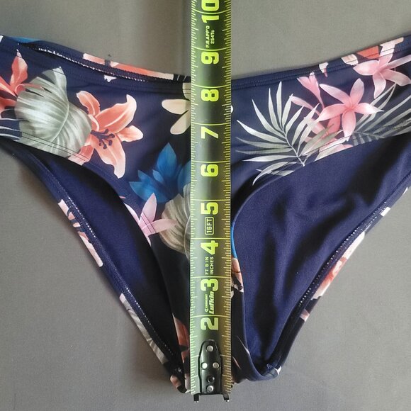 la Vie en Rose Bikini Set Womens XL* Blue Floral Tropical Swimsuit Beach Travel - Picture 5 of 11